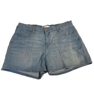 Levi Strauss Women's Size 16 Light Blue Jean Denim Shorts Midi EUC 6 Inch Inseam